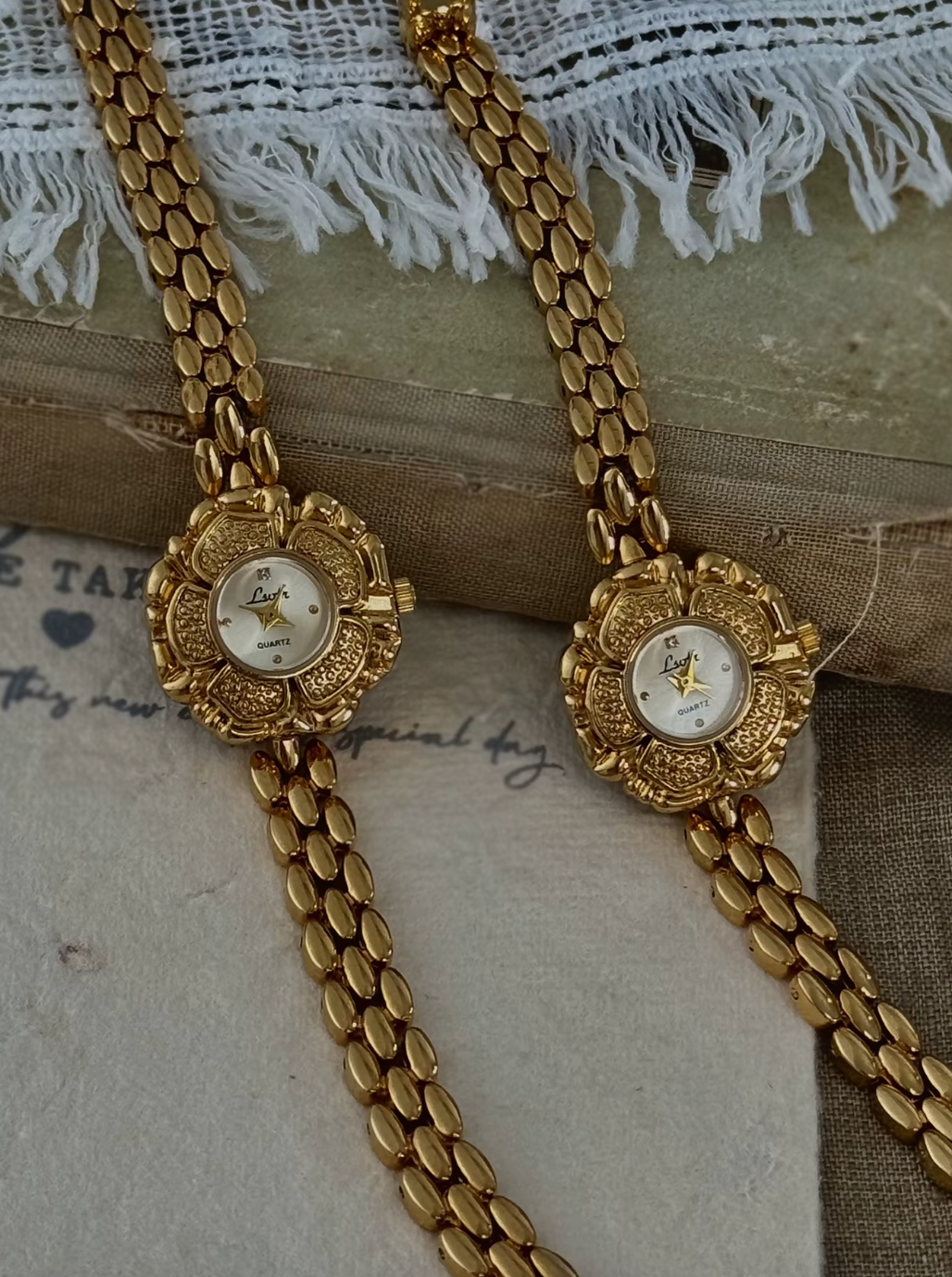 The Heirloom Rose β Gold Vintage Inspired Elegant Camellia Flower Watch