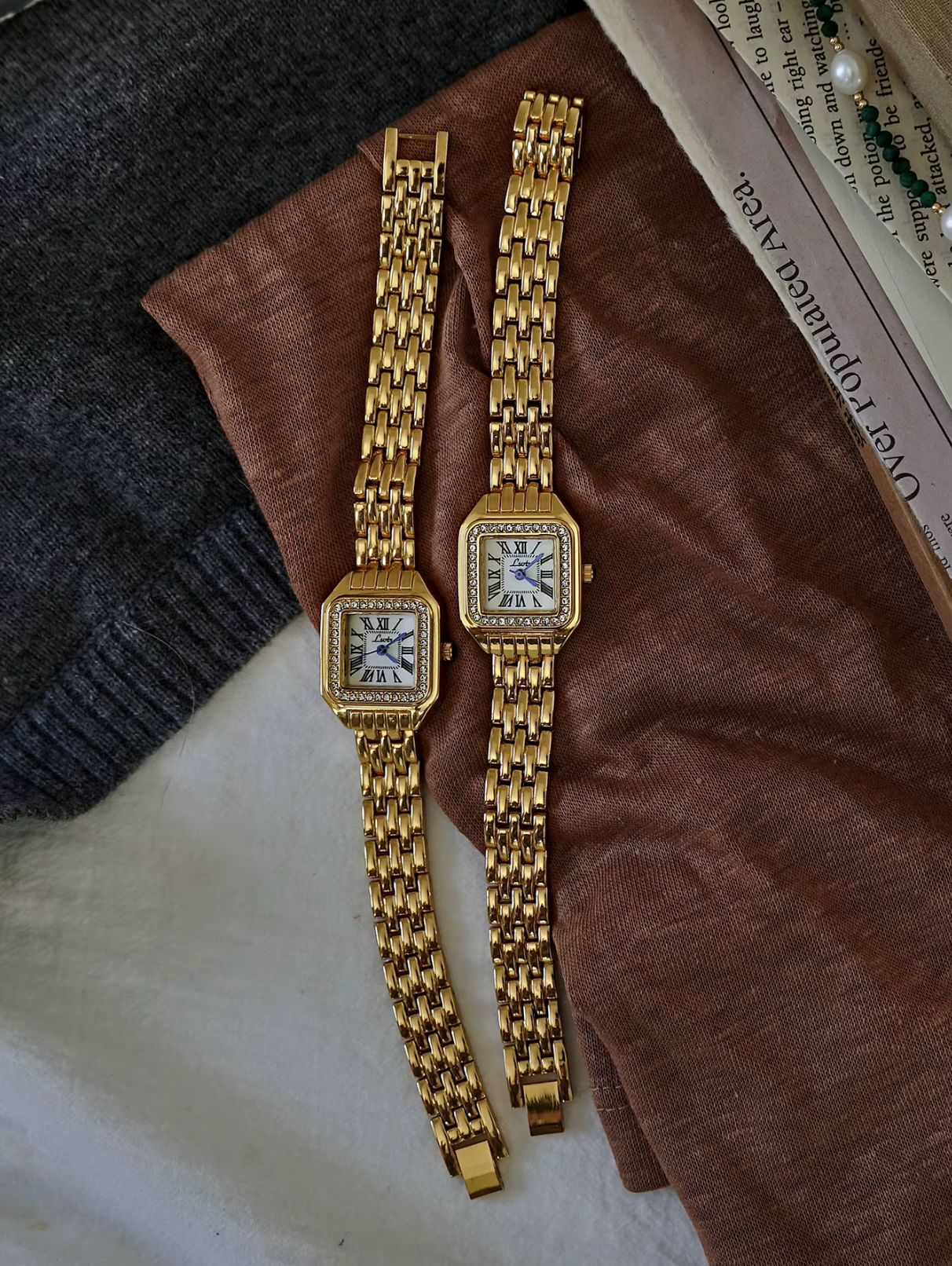 The Golden Archive - Gold Vintage Style Women’s Square Watch