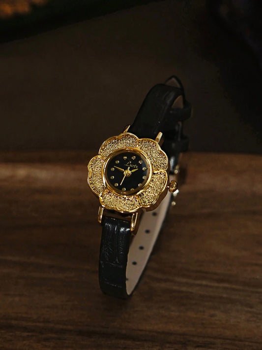 Midnight Rosette - The Petal & Gold Collection