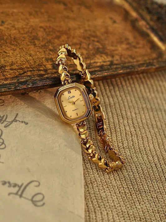 Lady in Waiting - Only Time Will Tell Collection Gold Tone Vintage Watch
