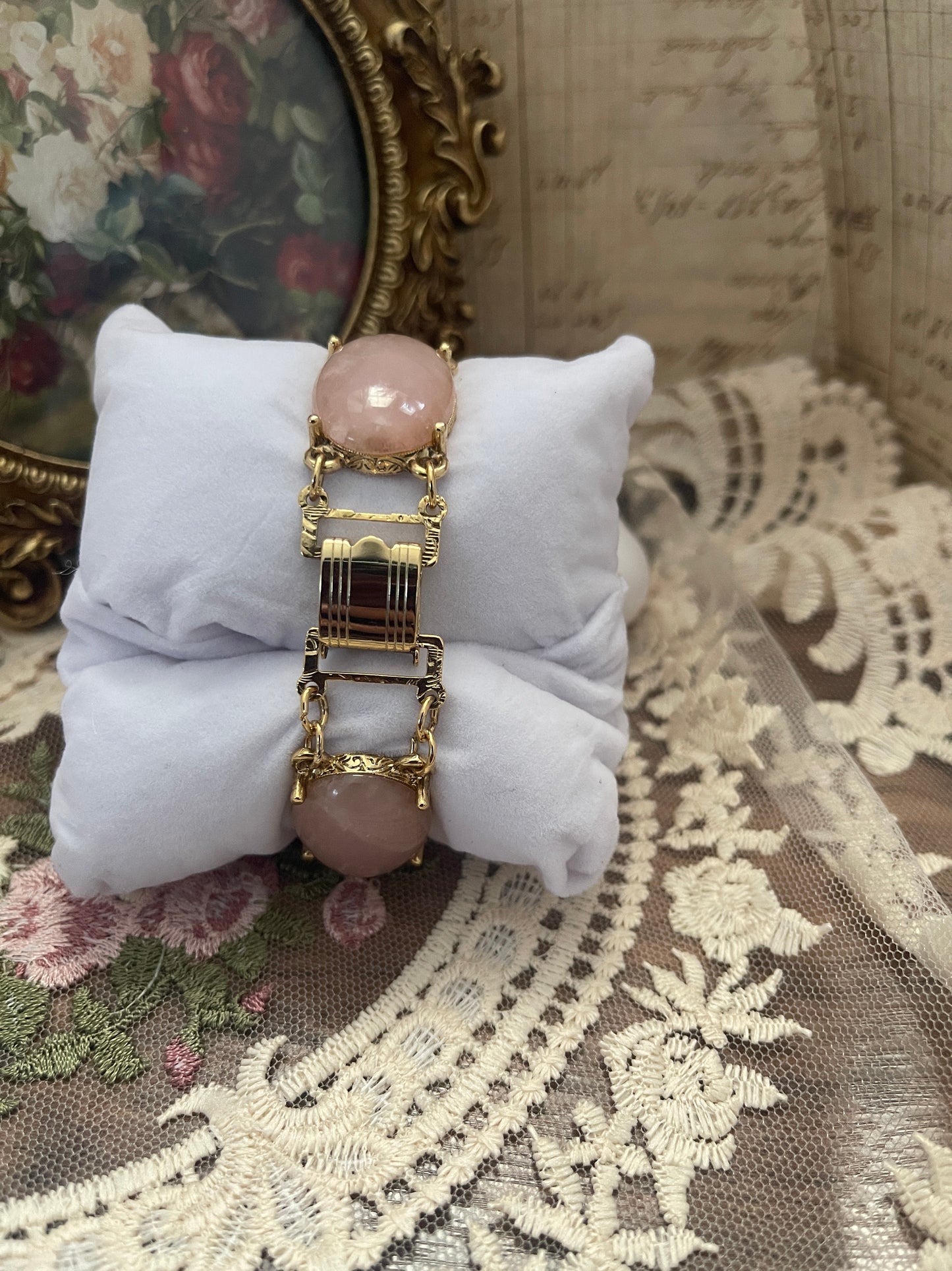 The Victorian Blush Timepiece- Blush Porcelain Floral Vintage Inspired Watch for Women