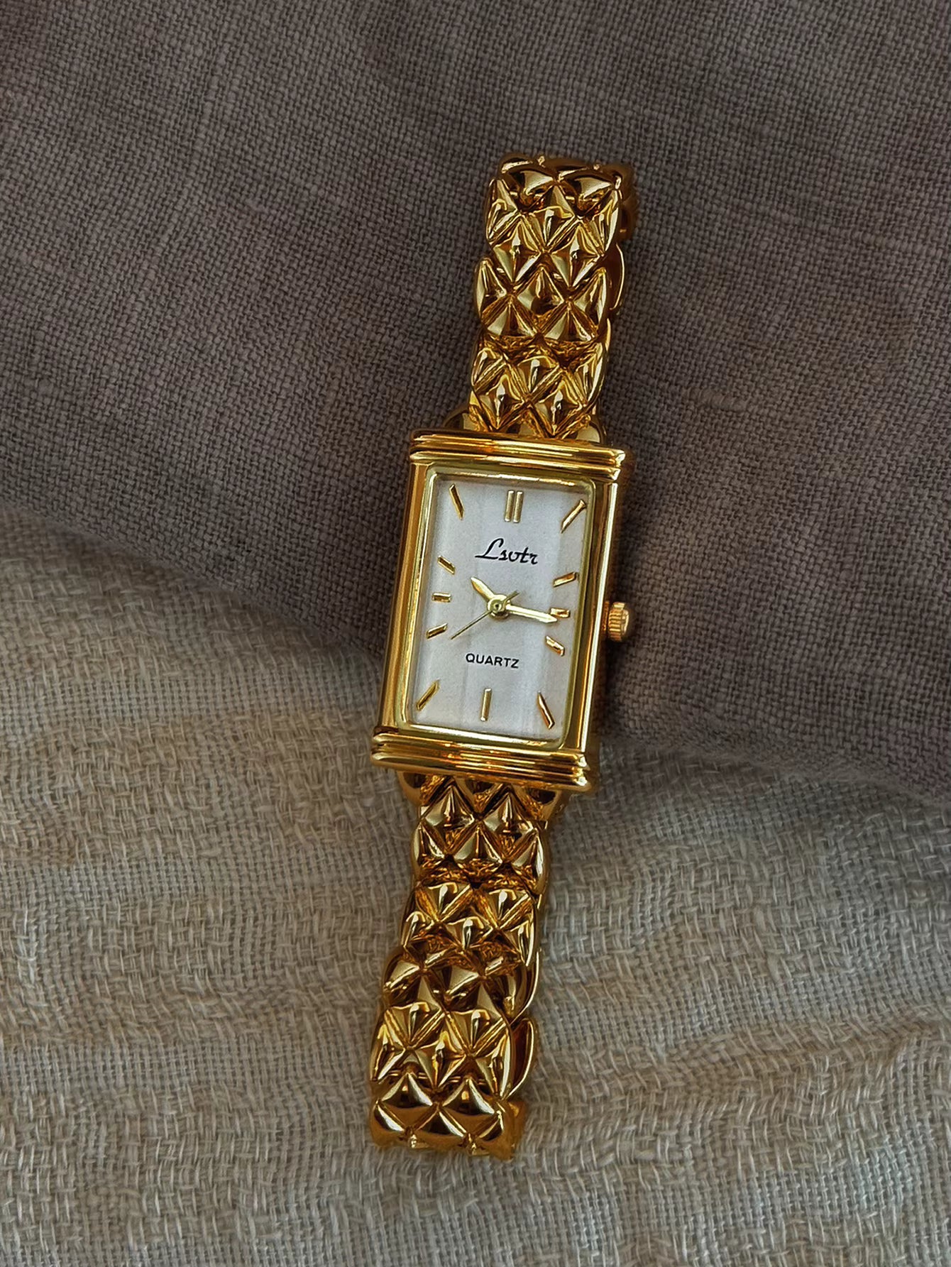 The Classic Gallery Timepiece - Gold Tone Vintage Square Watch
