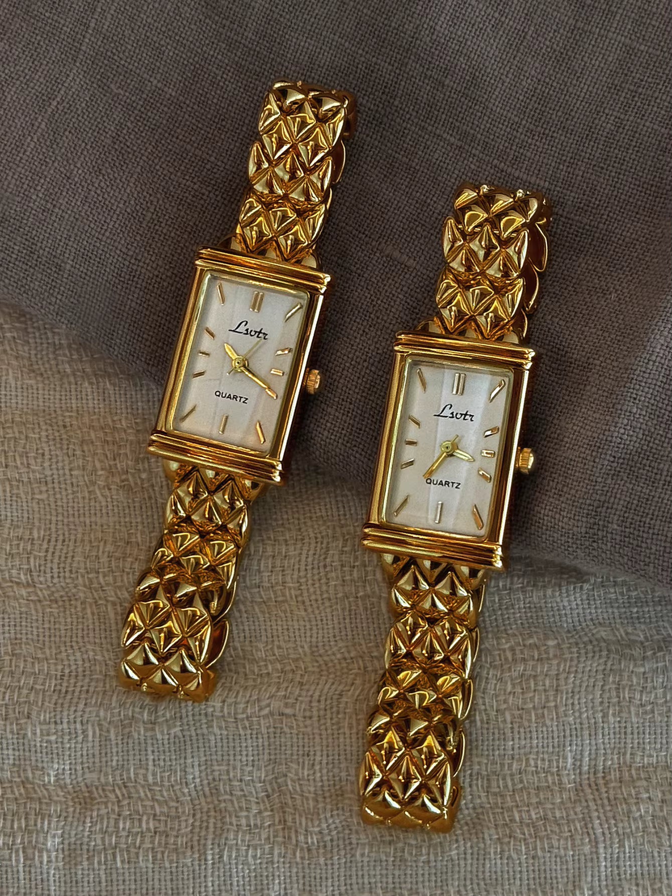 The Classic Gallery Timepiece - Gold Tone Vintage Square Watch