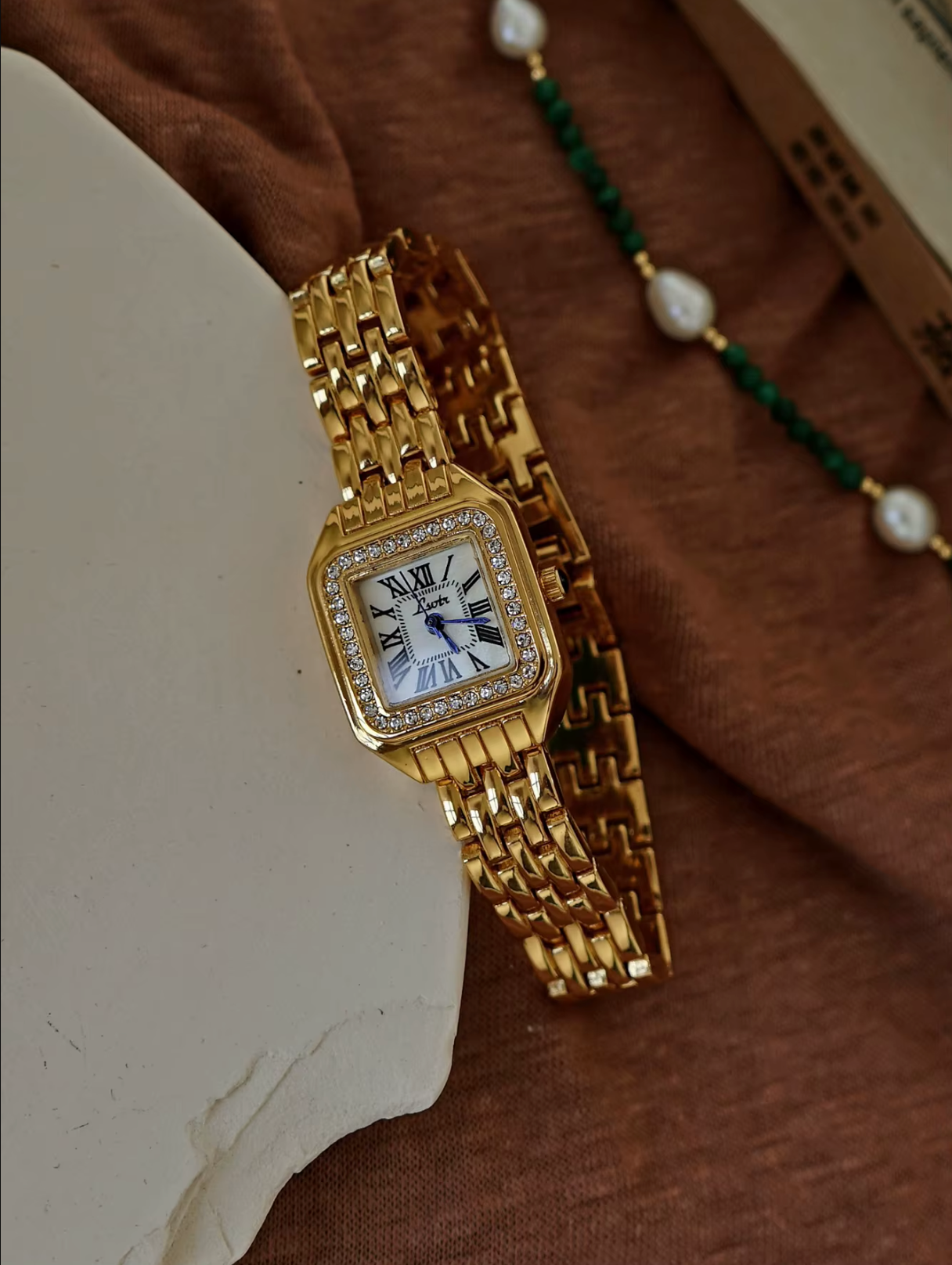 Gold Vintage Style Women’s Square Watch