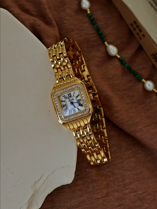 Gold Vintage Style Women’s Square Watch