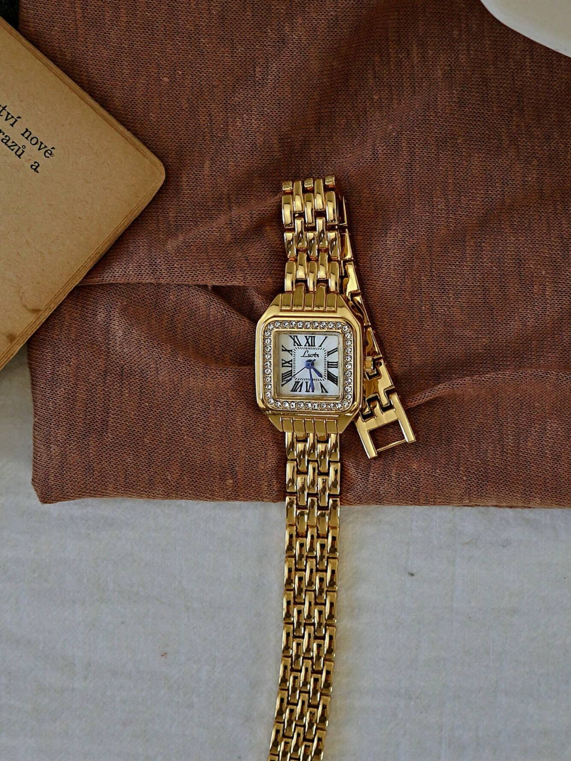 Gold Vintage Style Women’s Square Watch