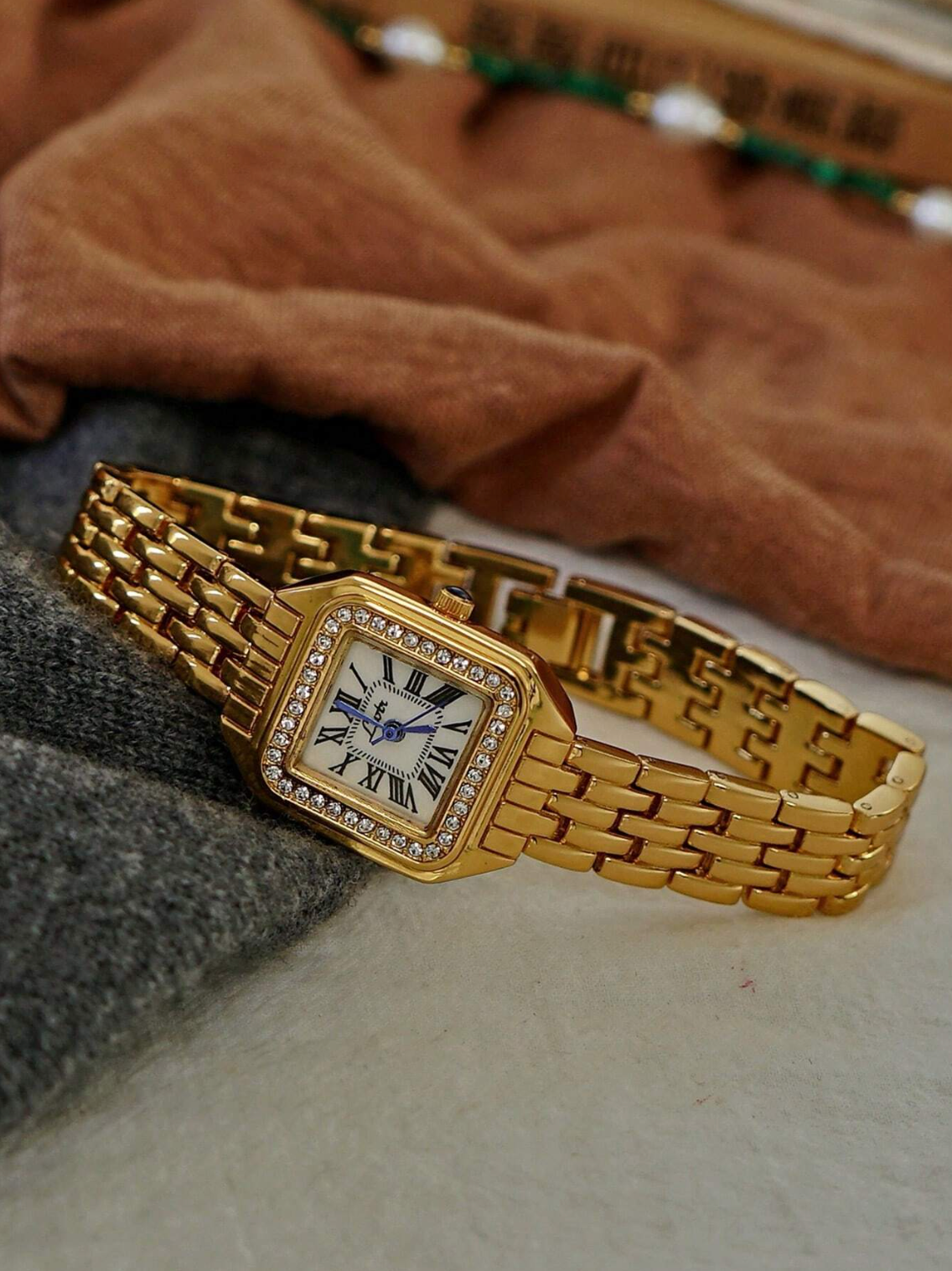 Gold Vintage Style Women’s Square Watch