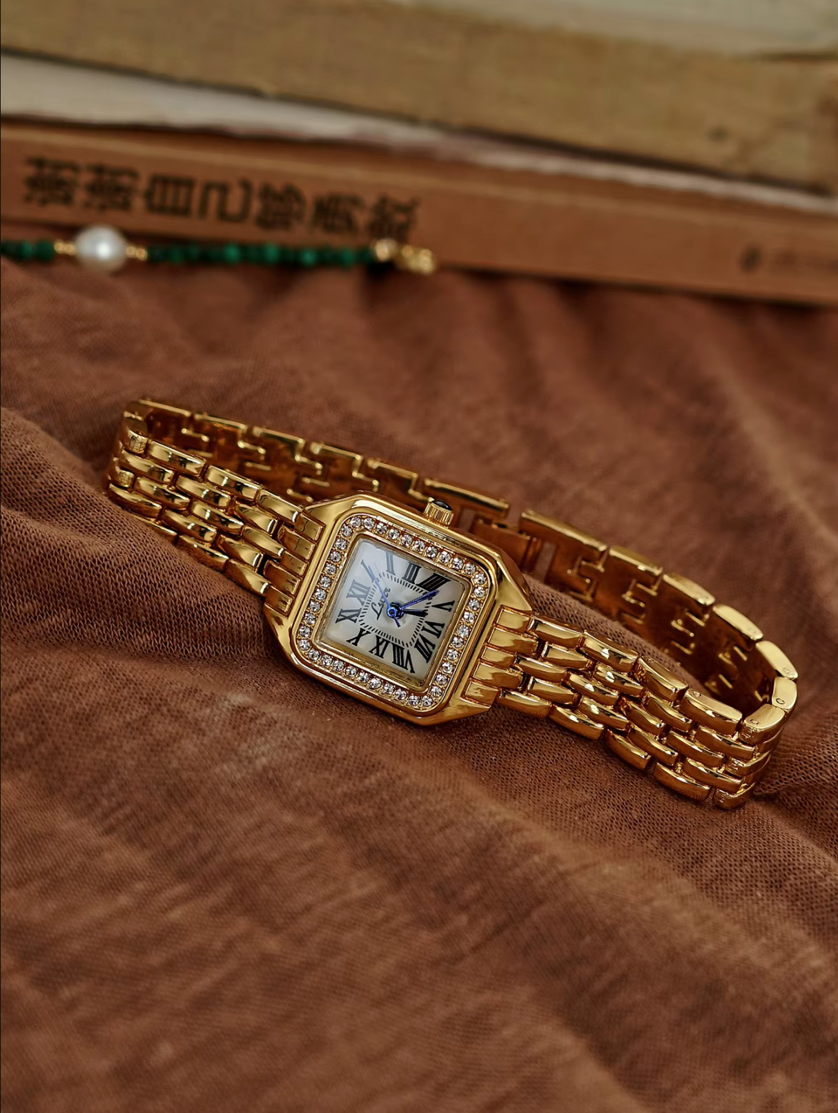 Gold Vintage Style Women’s Square Watch