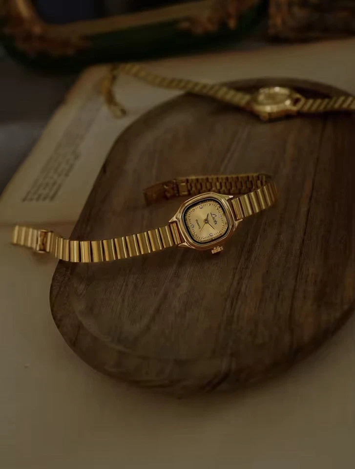 The Everyday Icon – Square Gold Vintage Inspired Elegant Watch