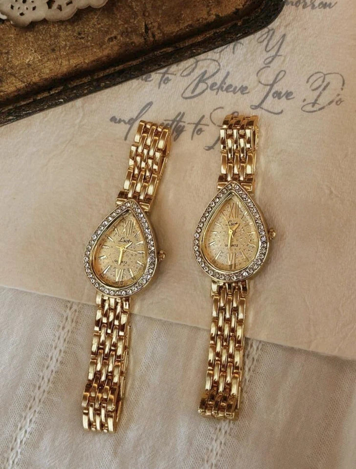 The Gilded Muse – Gold Vintage-Inspired Elegant Watch